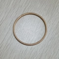 DIY 3mm golden guitar string spring bracelet with screw clasp and metallic texture - Gold