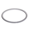 Pulsera de resorte plateada estilo cuerda de guitarra con cierre de rosca de 4,2mm - Blanco K/Plata