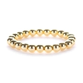 Bracciale minimalista con perline sferiche lucide placcate in oro 14K su sfondo bianco - Oro 8mm
