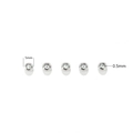 5mm polished stainless steel beads with 0.5mm center hole for DIY jewelry making - 5mm (0.5mm Hole)