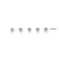 Close-up of 5mm stainless steel beads with 0.8mm hole and silicone positioning insert - 5mm (0.8mm Hole)