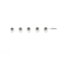 Detailed view of 5mm stainless steel beads with 1.0mm inner diameter for DIY jewelry - 5mm (1.0mm Hole)