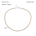 Dettaglio della collana con sfere dorate da 3mm in acciaio inox con catena da 46+5cm - Oro (46cm) (YN-969-G-46cm)