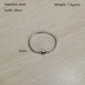 Detalle de pulsera de cadena de serpiente de acero inoxidable de 3mm con cierre seguro - Estilo Básico (Dieciséis)