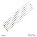 Set of six high-quality dark grey faceted crystal bead bracelets with gold clasps - White Gold Mix (YB-048-5)