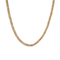 Dettaglio della collana di perle placcata oro 18K con motivi sfaccettati diagonali - Collana di perle / Collana Color Oro (YN1139-G)