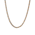 Dettaglio della collana di perle a tre colori placcata oro 18K con sfaccettature diamantate - Collana di perle / Collana Colore Misto (YN1139-MIX)