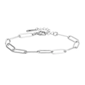 Polished stainless steel paperclip chain bracelet with S-STEEL tag and lobster clasp - 14mm Wide Paperclip Bracelet (YB1171S-14mm Steel)