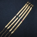 18K gold plated snake chain bracelets set with vibrant colored gemstone charms - Gold Bracelet