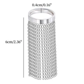Minimalistischer Silberring mit langen hängenden Kettquasten in poliertem Design - Silber Langquaste Stil (R1497G)