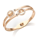 Roségouden Levensboom armband van roestvrij staal met schitterende pavé kristallen - Roségoud