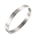 Minimalist silver stainless steel bracelet featuring embossed Roman numeral pattern - 8MM-Steel Color