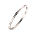Zilveren roestvrijstalen armband met gegraveerde Romeinse cijfers en een verende sluiting - 4MM-Staalkleur