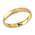 Bracciale minimalista in acciaio inossidabile placcato oro 18K con trama spazzolata - Stile Spazzolato a Onde Oro (MXB157G)