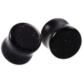 Ecarteurs d'oreilles en pierre de sable bleue avec effet de galaxie scintillante - 10mm / Grès bleu