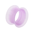 Lavender soft silicone double flared ear tunnel gauge for ear piercing decoration - Purple / 10mm