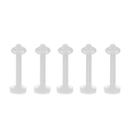 Five pieces of flexible bio-plastic flat back lip studs for body jewelry accessories - Transparent Earplugs