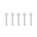 Set of 5 clear flexible bio-plastic bone nose studs for discreet and hypoallergenic wear - Clear Straight Ball Nose Stud