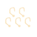 5-piece set of flesh-toned flexible L-shaped bio-plastic nose studs for invisible wear - Skin Tone Curved Nose Stud