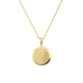 Collar de acero inoxidable dorado con colgante letra C y pequeño detalle de circón - Dorado C
