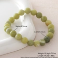 Bracelet élastique en pierre naturelle avec perles rondes vert jade de 8mm - 8mm (NAI04-10)