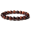 Bracelet fait main en pierres naturelles œil de tigre rouge avec éclat soyeux - Oeil de Tigre Rouge