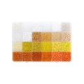 24-Raster Glasperlen Set für DIY Schmuck in Gelb- und Orangetönen mit Sortierbox - 3mm (24 Gitter Pro Box) / Gelb Und Orange Perlen Einzelbox