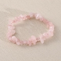 Elastic bracelet made of natural irregular rose quartz chips with a smooth pink finish - Natural Rose Quartz (Elastic) NB19-5