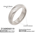 Bracelet large extensible texture serpent en acier inoxydable argent 2.0cm design étanche - Style Couleur Acier (Z136) / Largeur 20mm