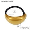 Portacoda minimalista in acciaio inossidabile con elemento semicircolare in oro opaco - E585 / Oro