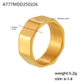 Detailliertes Datenblatt mit 7,8 mm Breite und Größeninfo für 18k vergoldeten Ring - US 6 / Gold