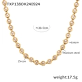 Golden tennis necklace with sparkling 0.6cm clear cubic zirconia and 36+7cm chain - Gold White Zircon Necklace