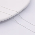 Polished silver-colored copper cable chain for DIY jewelry making and necklaces - Round Cable Chain (Thick Silver Plated) / Silver