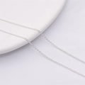 Silver color copper cable chain for DIY jewelry making with fine links and metallic luster - Round Cable Chain (Thick Silver Plated) / Silver