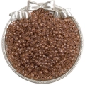 Perline di vetro ambrato sfaccettate da 4mm per gioielli fai-da-te in vassoio d'argento - Confezione da 10g / Marrone Caffè