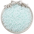 Light blue 4mm glass seed beads with pearlescent finish in a silver display tray - Light Blue(NB10)