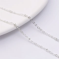 Silver satellite chain variant with delicate metal beads for DIY necklace jewelry making - Satellite Bead Chain (Thick Silver Plated) / Silver