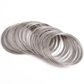 Polished silver memory wire steel coils for DIY jewelry making and beaded bracelets - Standard Specification / Nickel