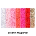 DIY 6mm Farbverlauf Tonperlen-Set in Rot und Rosa mit 4120 Teilen in einer 24er Box - Verlaufsfarben loses Perlenset / 6mm (Ca. 4120 Stück/Box) / Roter Farbverlauf