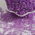 Perles de verre violettes irisées de 2mm avec revêtement AB pour broderie et bijoux - 2mm 450g/Paquet / Violet