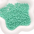 Mint green 5x5mm teardrop glass beads for DIY jewelry making in a white tray - 450g/Pack (Approx. 4500 Pcs) 5x5mm, Hole ~1mm / Turquoise Green