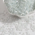 Perles en verre irisées blanches 2mm pour bijoux DIY dans un plat blanc élégant - 2mm 450g/Paquet / Blanc