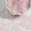 Perles de verre tubes rose clair irisées pour la création de bijoux DIY à la main - 2mm 450g/Paquet / Rose Clair