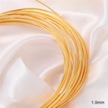 1.0mm gold-plated copper craft wire in a circular roll for DIY jewelry making - 1.0