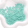 Light blue peanut-shaped acrylic beads with dual-hole design for DIY jewelry making - 3x6mm 10g/Pack About 260pcs / Peacock Green