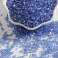 Perles tubes 2mm bleu clair irisées pour la création de bijoux DIY et broderie - 2mm 450g/Paquet / Bleu
