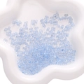 Light blue translucent peanut acrylic beads for DIY handmade bracelets and keychains - 3x6mm 10g/Pack About 260pcs / Transparent Blue