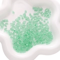 Translucent mint green peanut-shaped acrylic beads in a star dish for DIY jewelry making - 3x6mm 10g/Pack About 260pcs / Transparent Green
