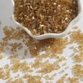Perles en verre champagne doré 2mm avec fini iridescent pour travaux manuels DIY - 2mm 450g/Paquet / Café Clair