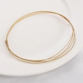 Girocollo multifilo placcato oro 18 carati con chiusura artigianale stile minimalista - Placcato Oro 18K 5m/Rotolo / 0.8mm